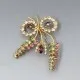 Vintage Crystal Flower Brooch