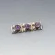  Vintage Mexican Silver Amethyst Brooch