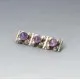   Vintage Mexican Silver Amethyst Brooch