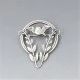 Georg Jensen Dove in Foliage Brooch by Arno Malinowski  #258