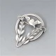 Georg Jensen Dove in Foliage Brooch by Arno Malinowski  #258