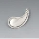 Hermann Siersbol Modernist Silver Curve Brooch