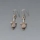 Rose Quartz Silver Earrings