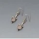 Vintage Rose Quartz Silver Earrings