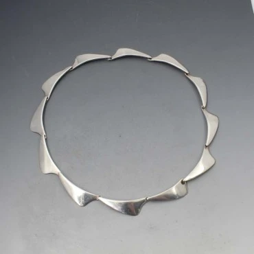 Aare & Krogh  Denmark  Silver Modernist Necklace