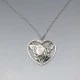Georg Jensen Dove in Heart Necklace by Arno Malinowski  #97