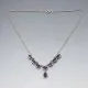 Amethyst Cabochons and  Silver Necklace