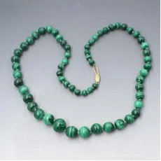Graduated Malachite Beads Necklace