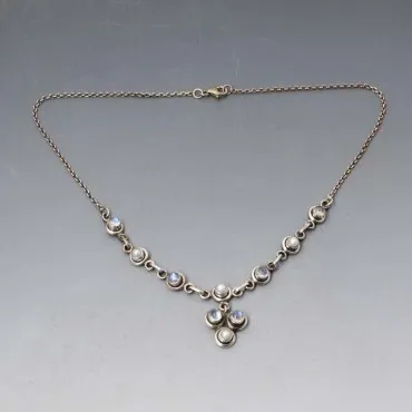 Moonstone and Sterling Silver Necklace