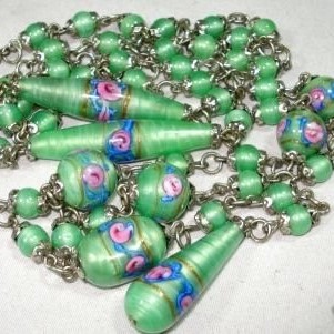 Vintage Czech glass lampwork beads