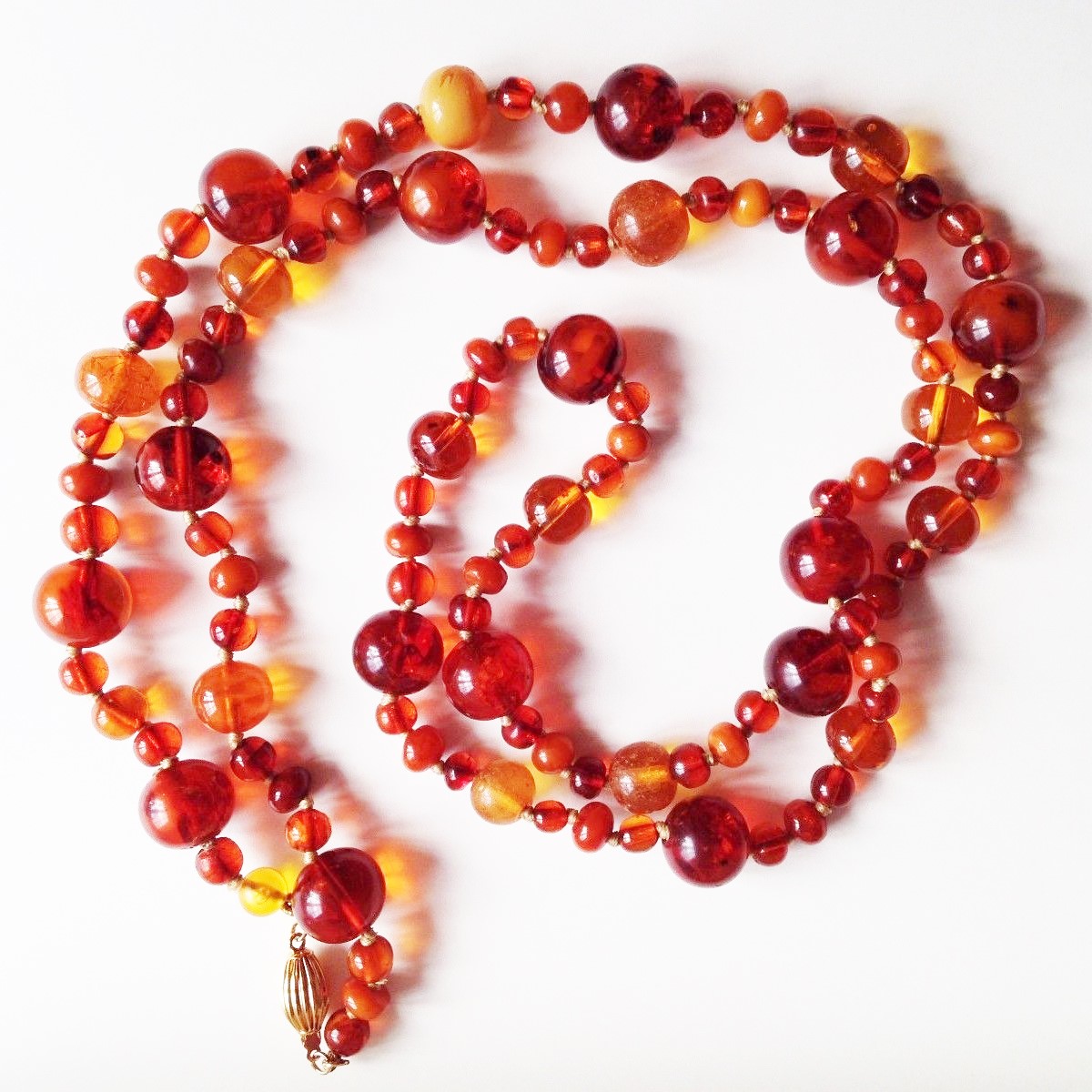 Amber flapper necklace
