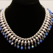 Vintage Coro glas perle frynser halskæde